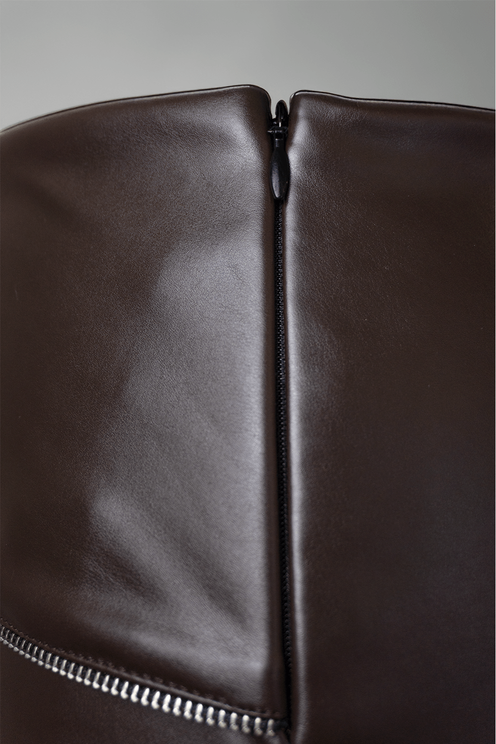 brown leather tennis skirt - BEEGLEE