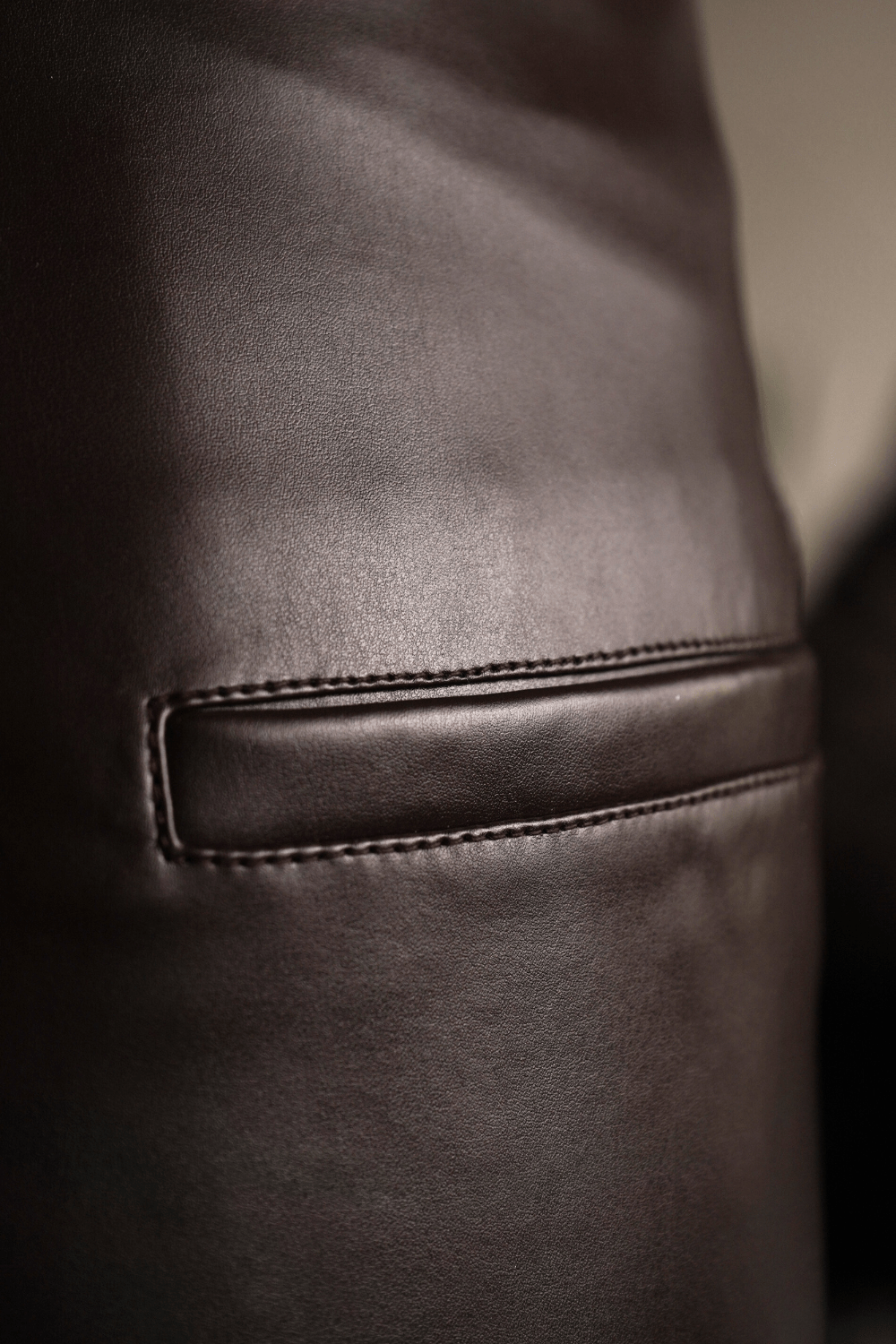 Brown mini leather skirt - BEEGLEE