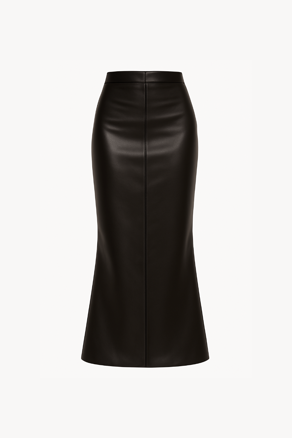Brown trumpet leather skirt - BEEGLEE
