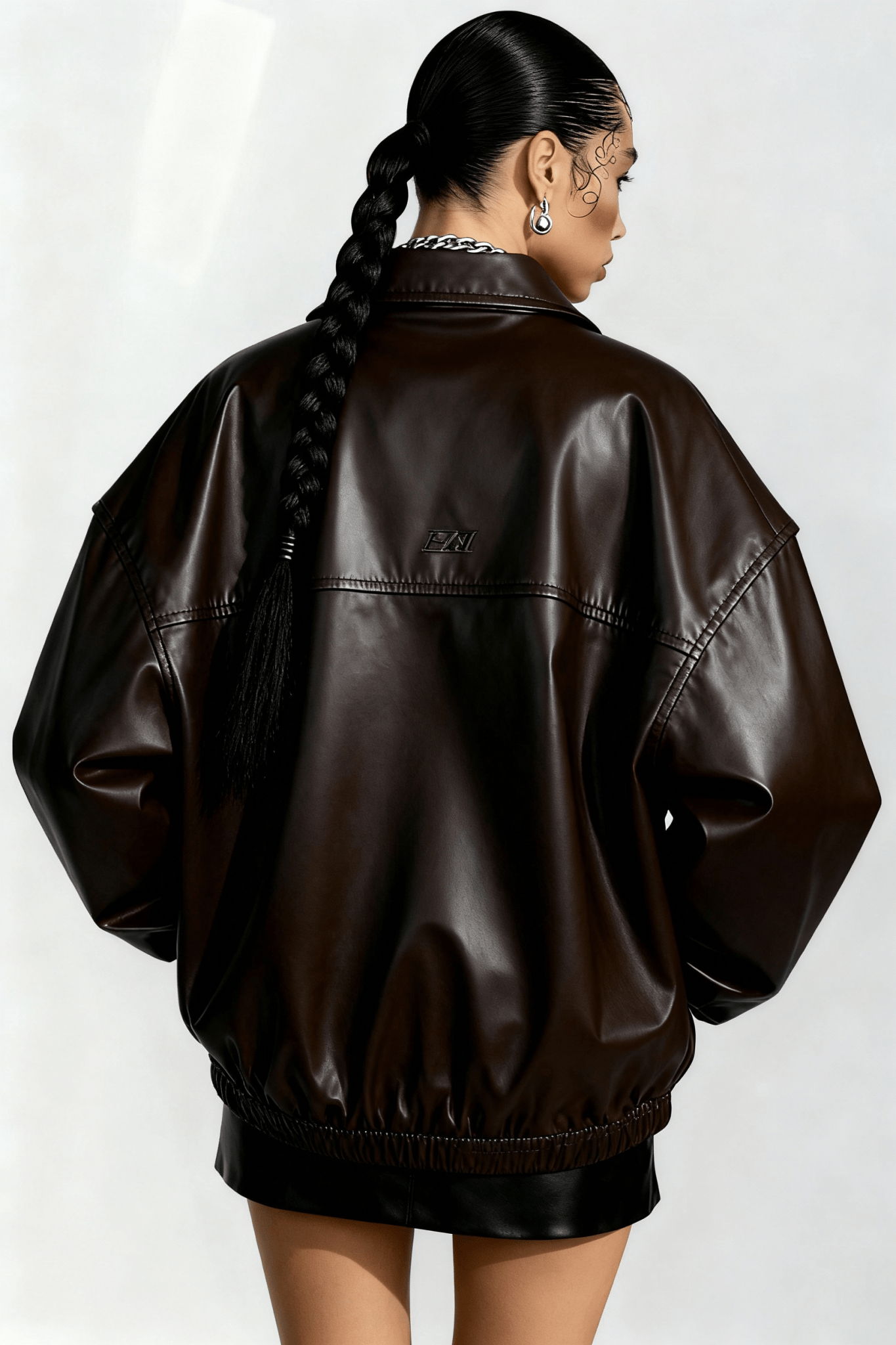 Brown viper leather jacket - BEEGLEE