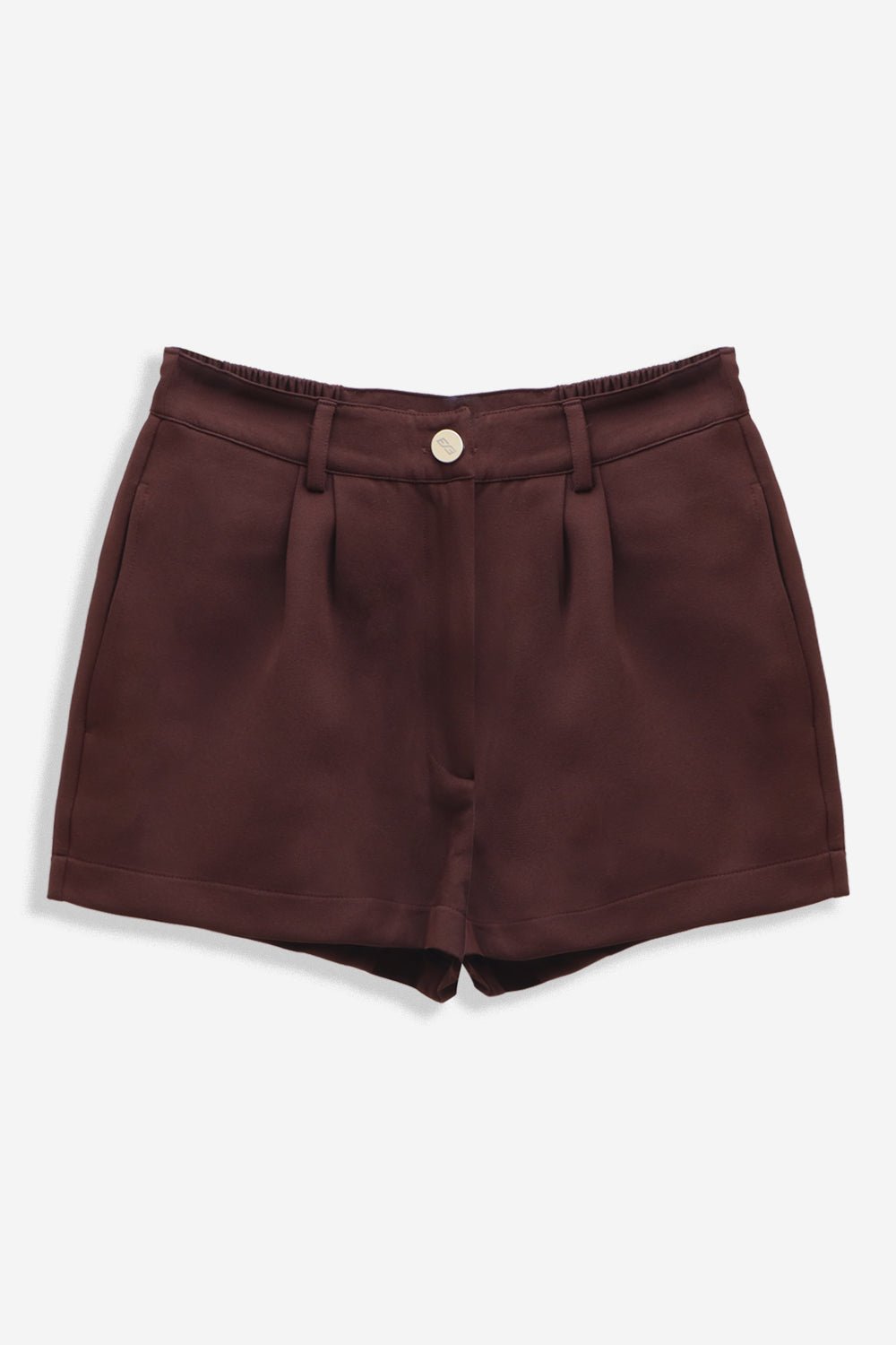 Brown Xerox Tailored Shorts - BEEGLEE