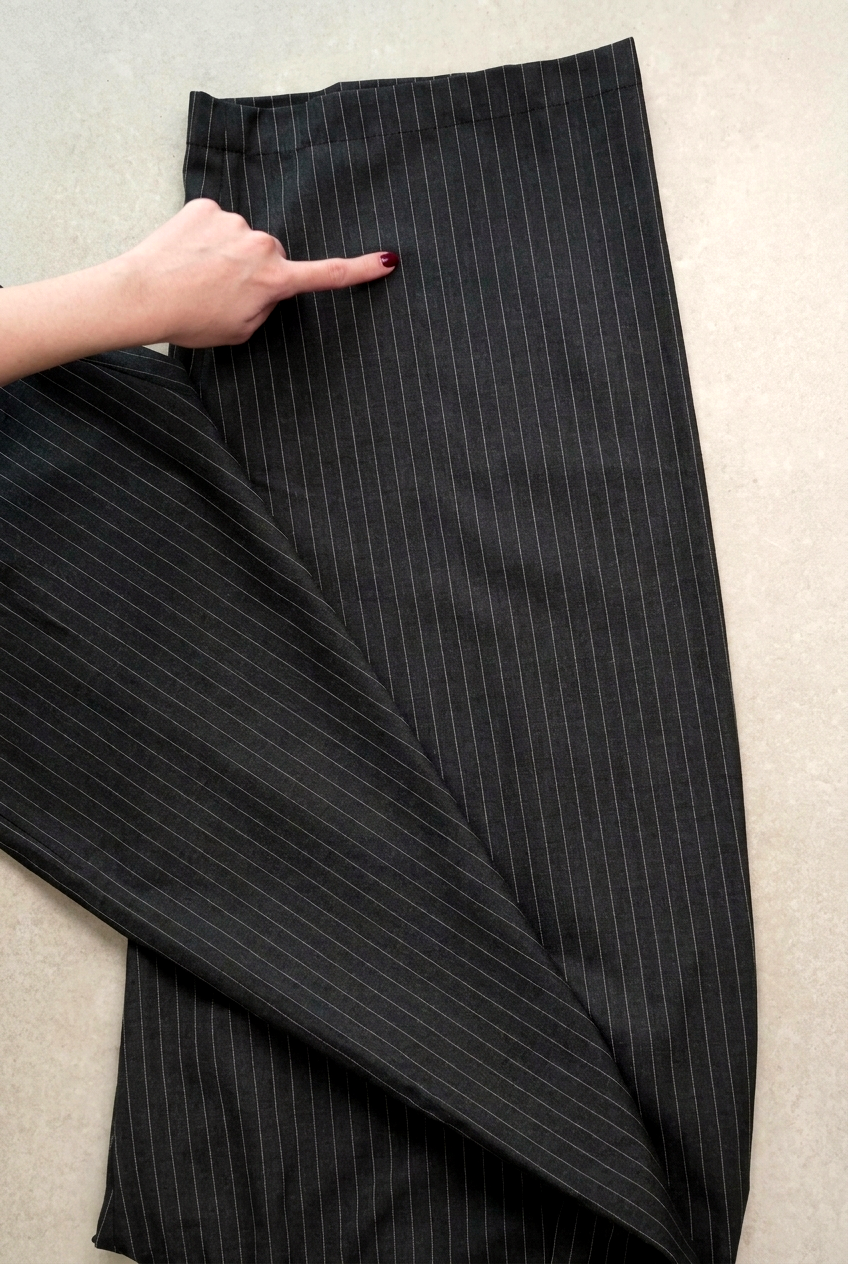 Black Payroll Pinstripe Trouser