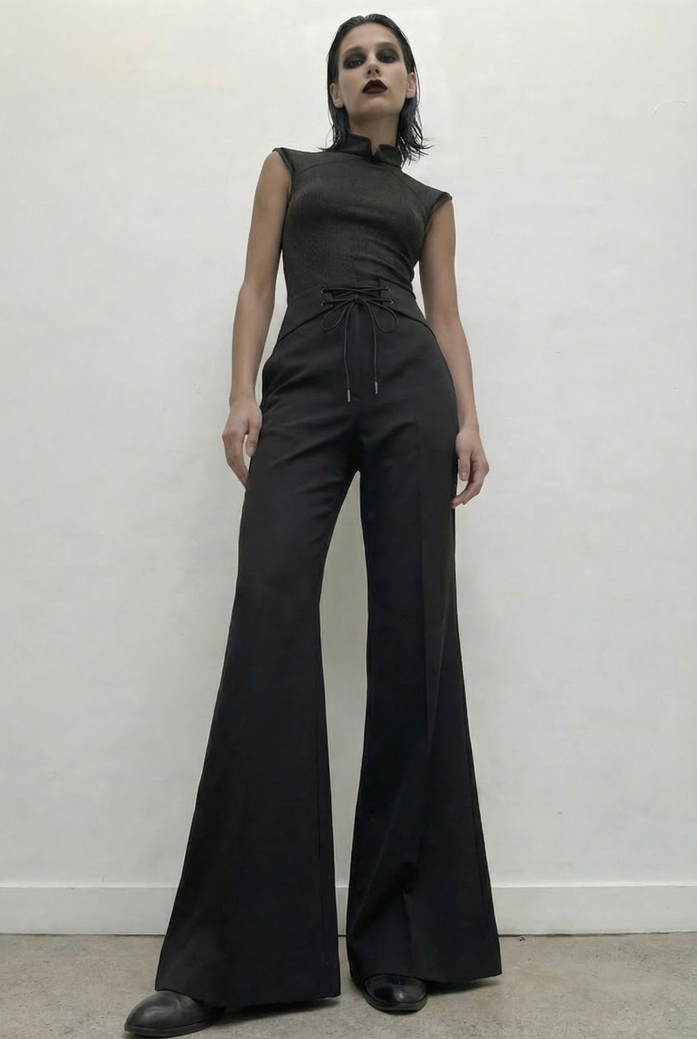 Drawstring Flared Pants - BEEGLEE