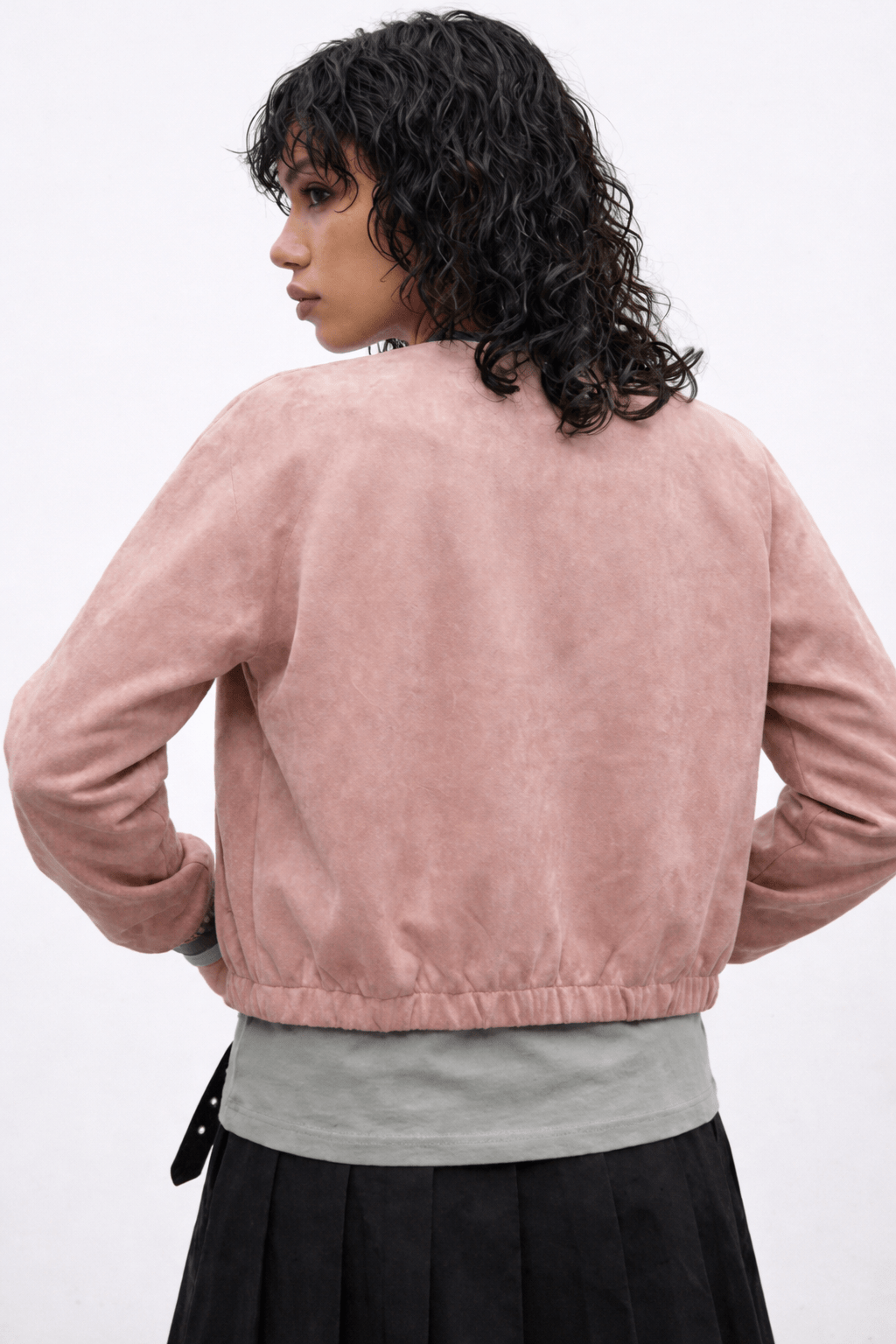 Dust Rose Seoul Air Suede Jacket - BEEGLEE