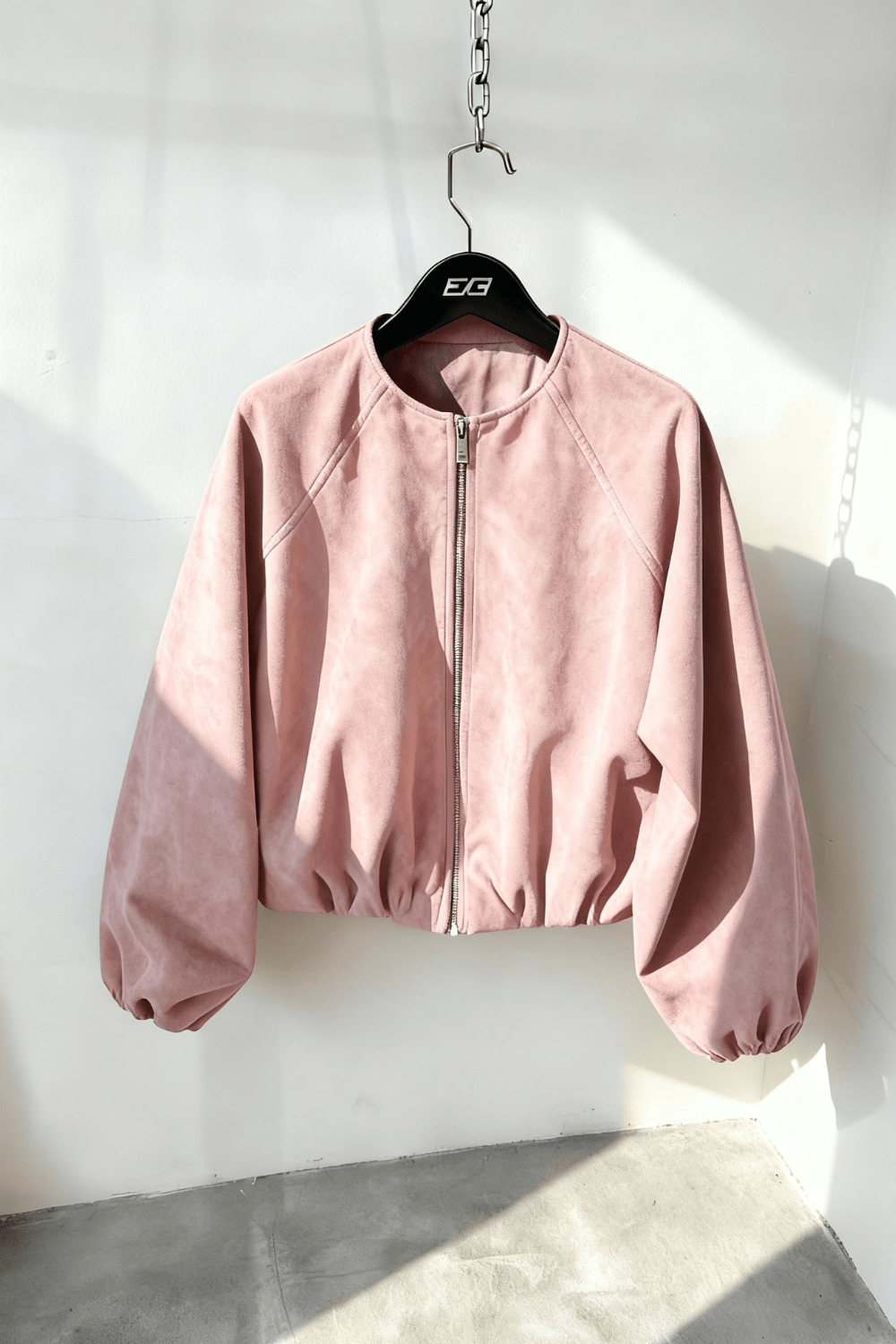 Dust Rose Seoul Air Suede Jacket - BEEGLEE