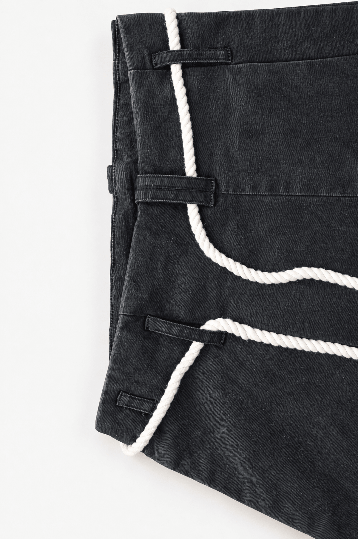 Faded Rope Barrel Pants – flatlay