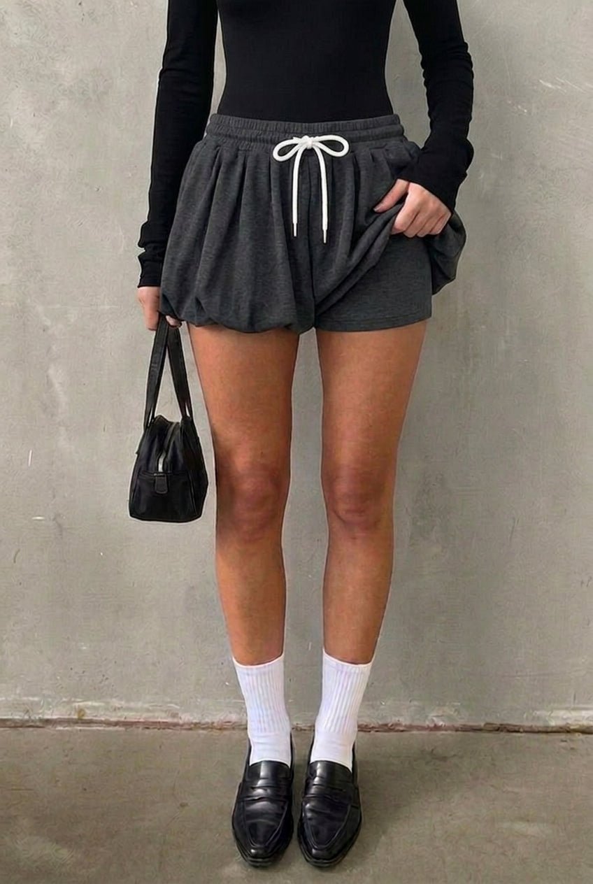 Grey Bubble Skort - BEEGLEE