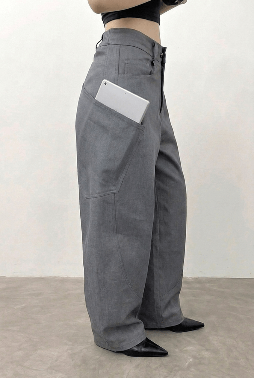 Grey Carpenter Pants - BEEGLEE