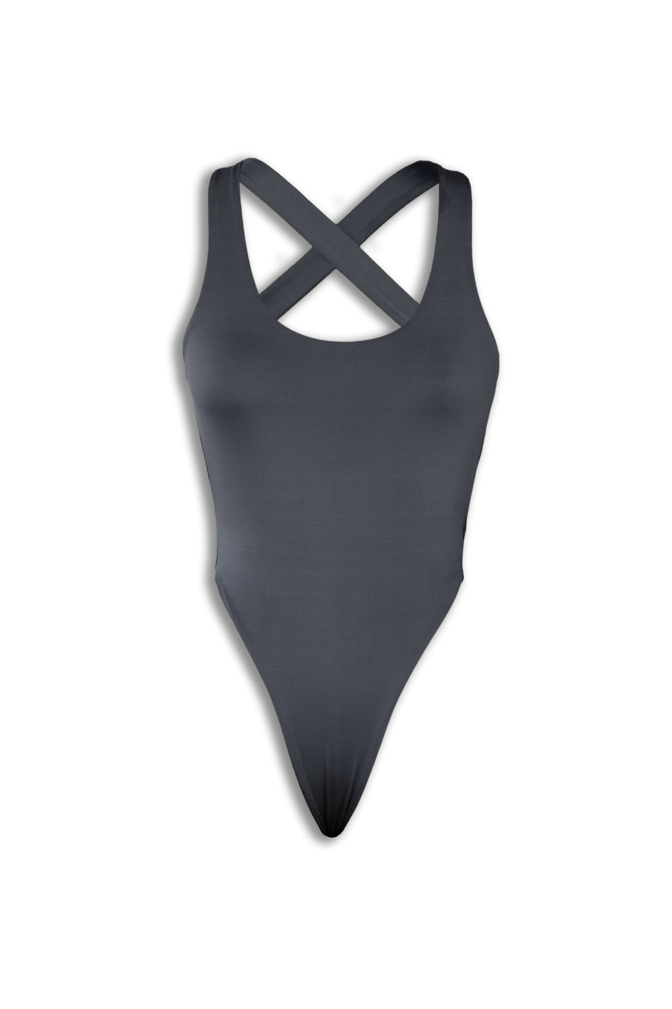 Grey Crossback bodysuit - BEEGLEE