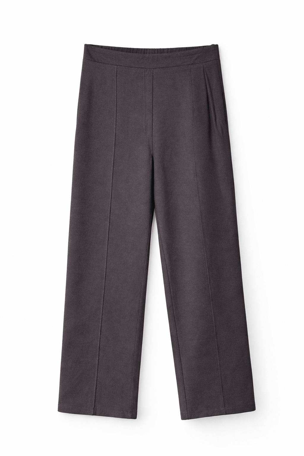 Grey High Rise Tapered Pants - BEEGLEE
