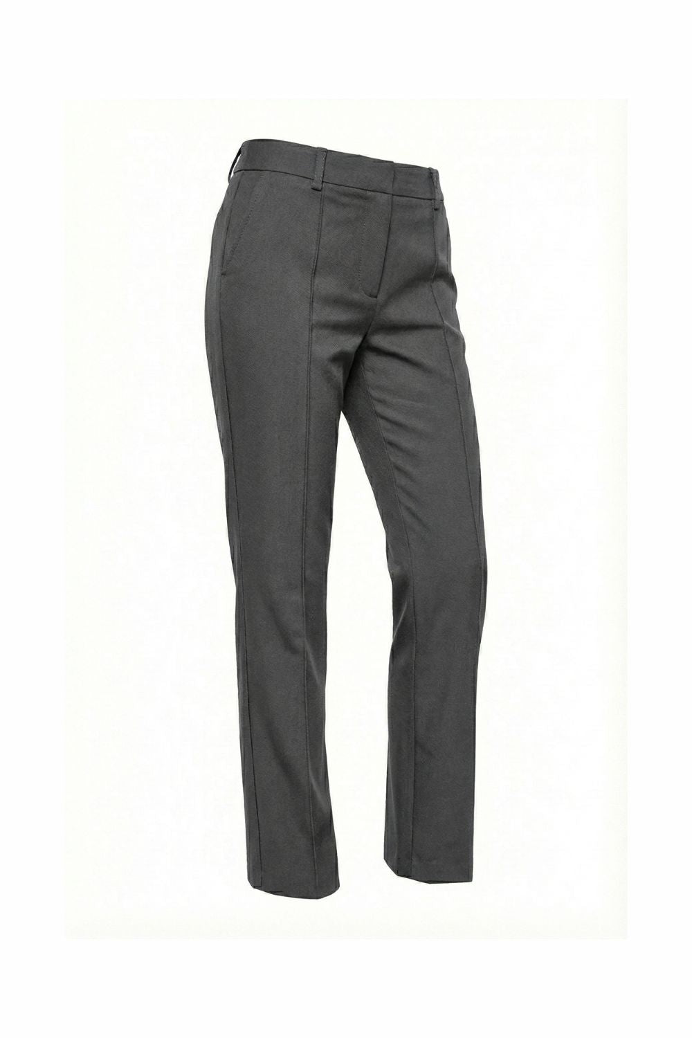 Grey High Rise Tapered Pants - BEEGLEE