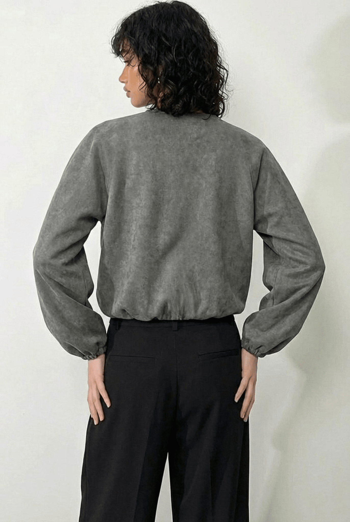 Grey Seoul Air Suede Jacket - BEEGLEE