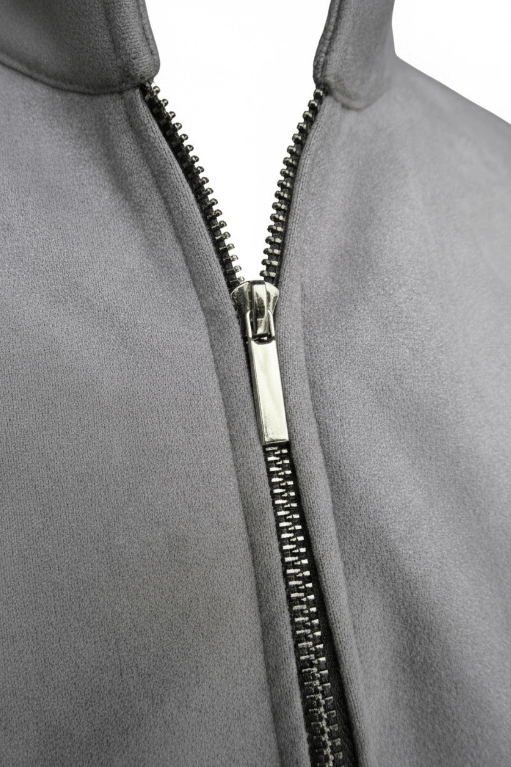 Grey Suede Nari Bomber Jacket - BEEGLEE