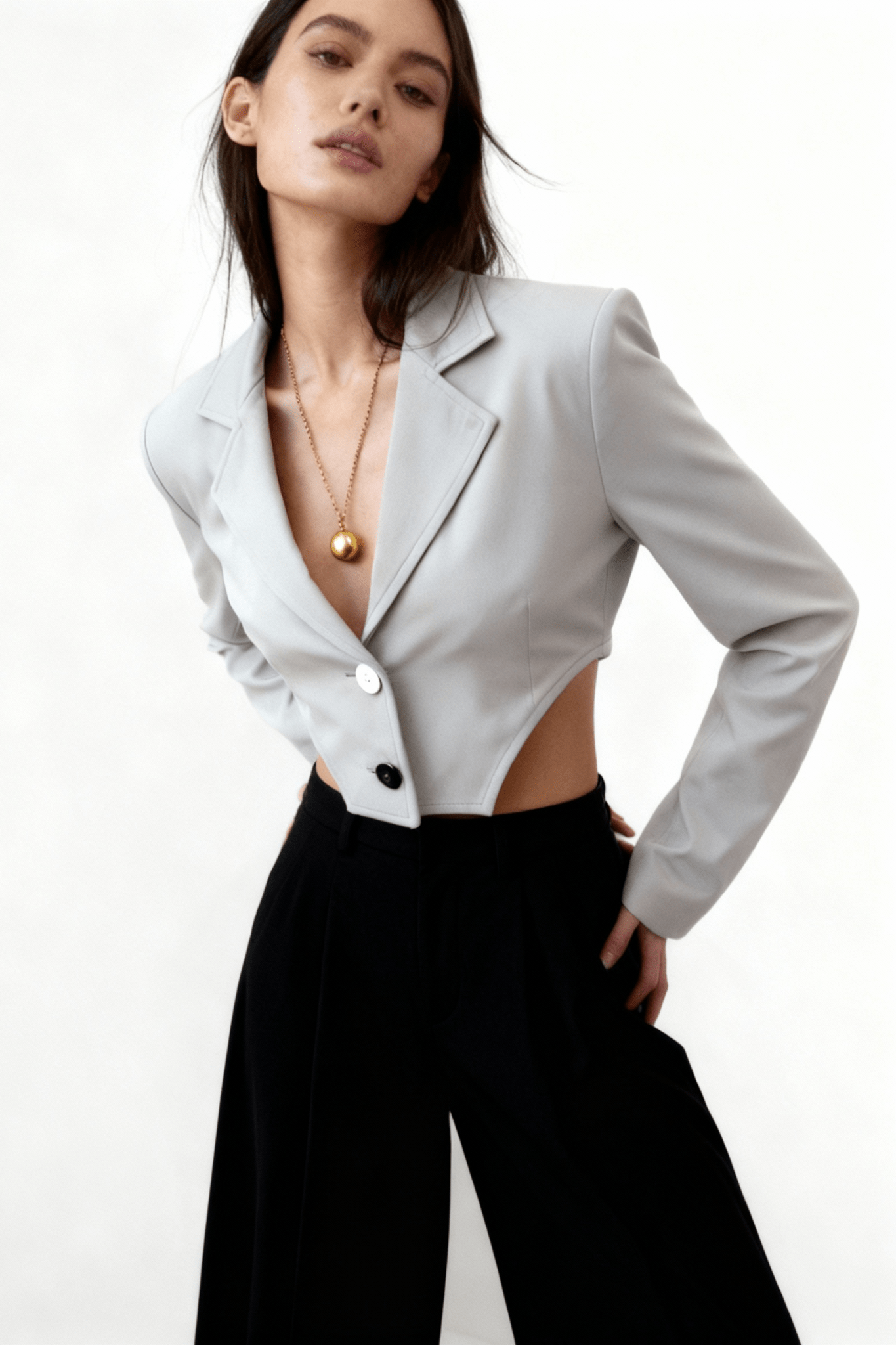 Grey Swan Structured Blazer - BEEGLEE