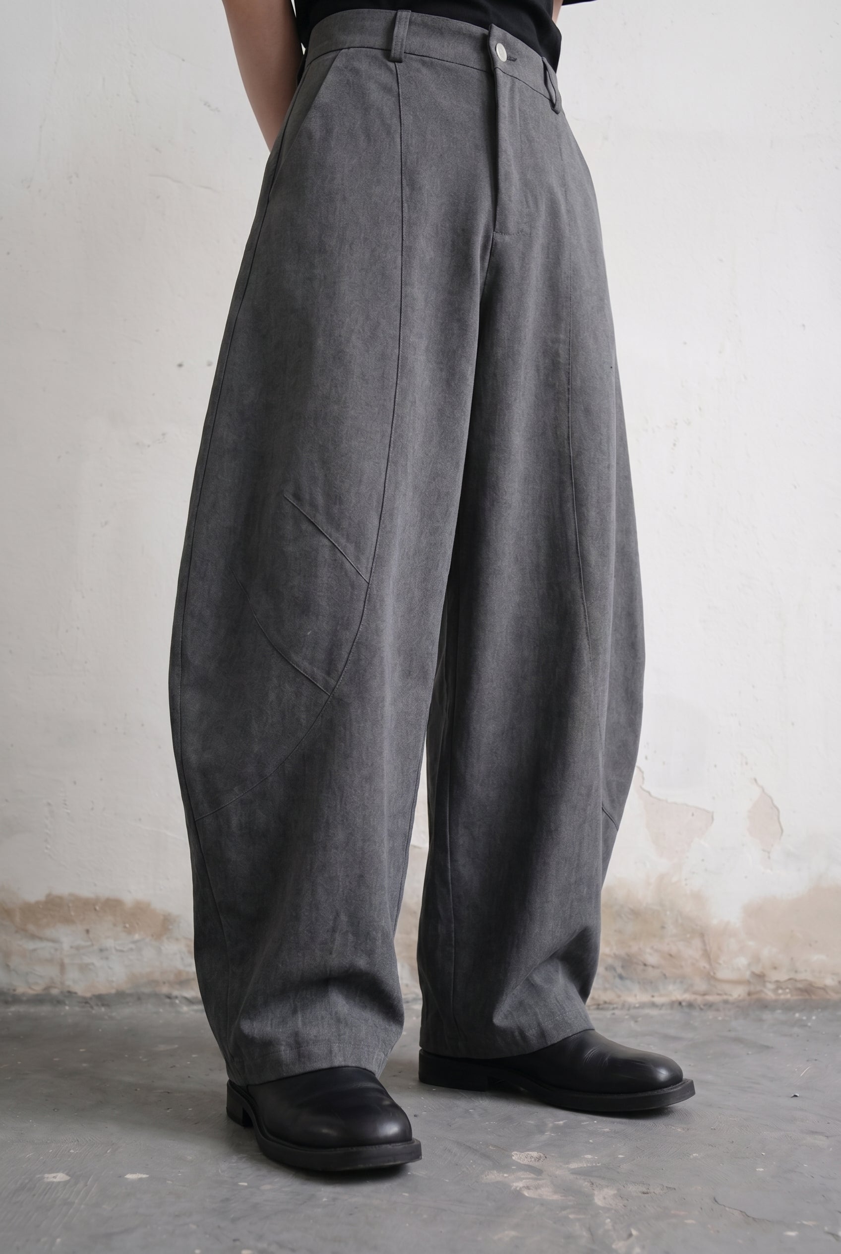 Dark Grey Tailored Trousers