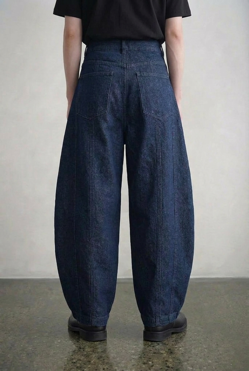 Blue Barrel Denim Pants