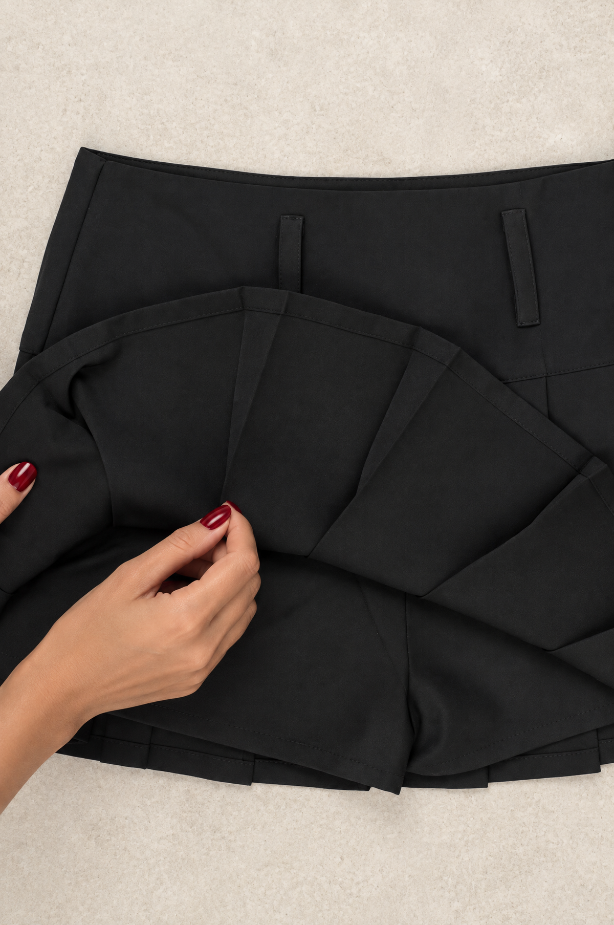 Black Pleated Tennis Skort