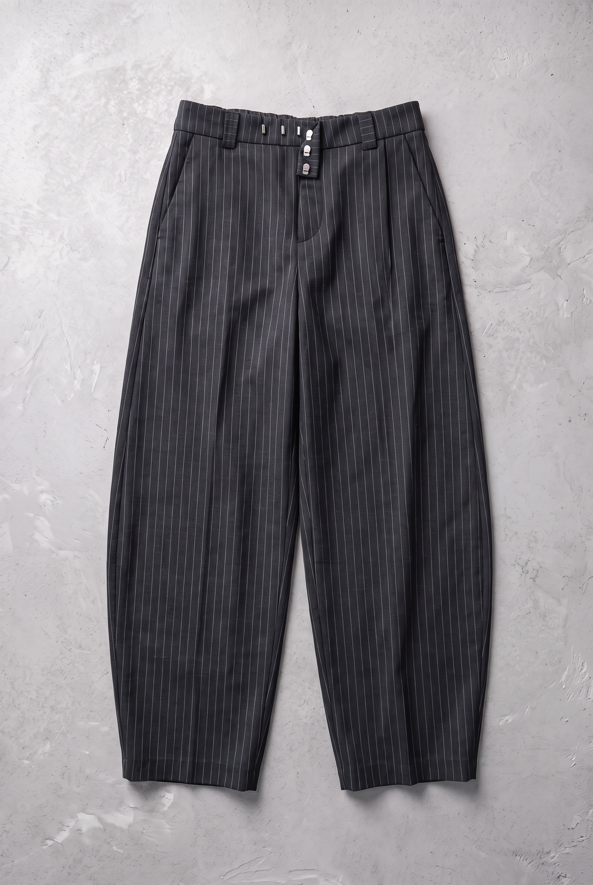 Grey Payroll Pinstripe Trouser – flat front