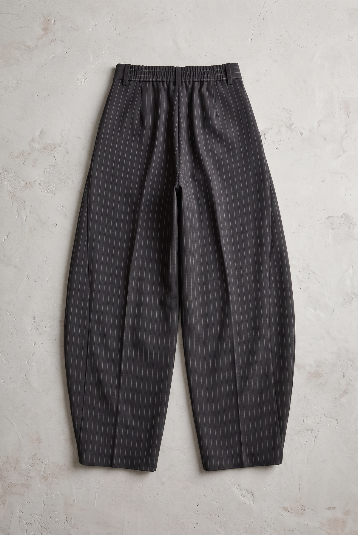 Grey Payroll Pinstripe Trouser – flat back