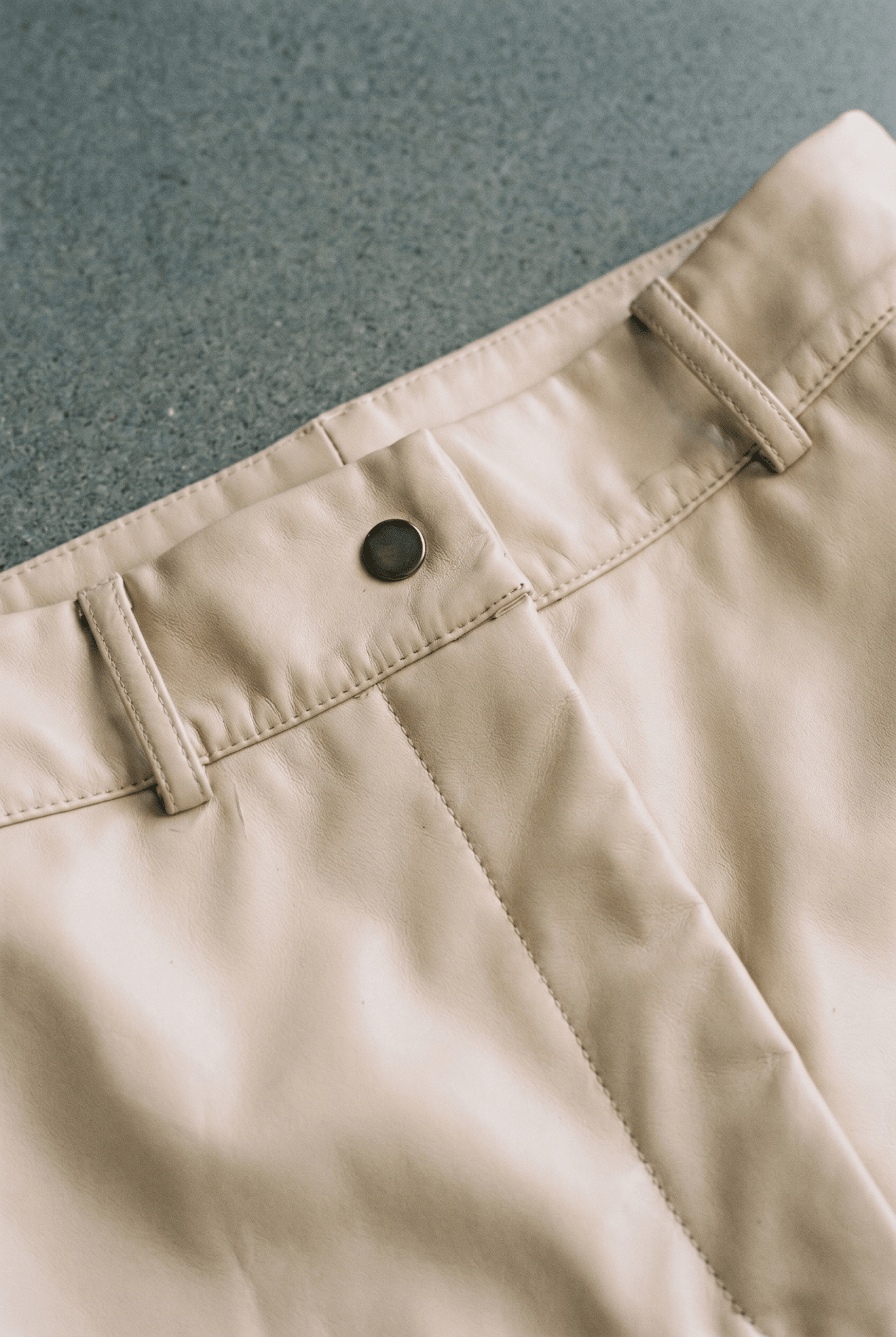 Ivory Core Leather Skort - BEEGLEE