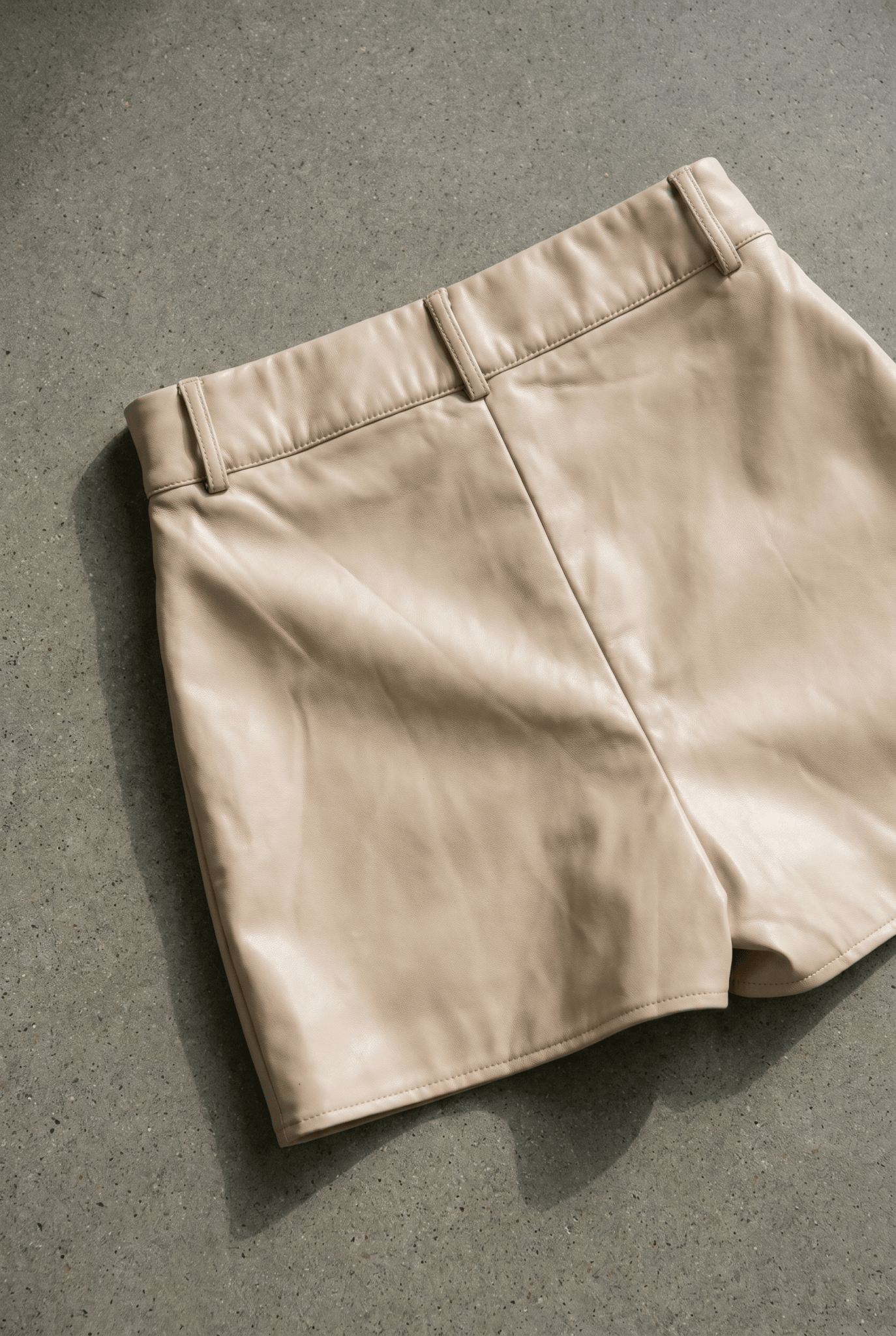 Ivory Core Leather Skort - BEEGLEE