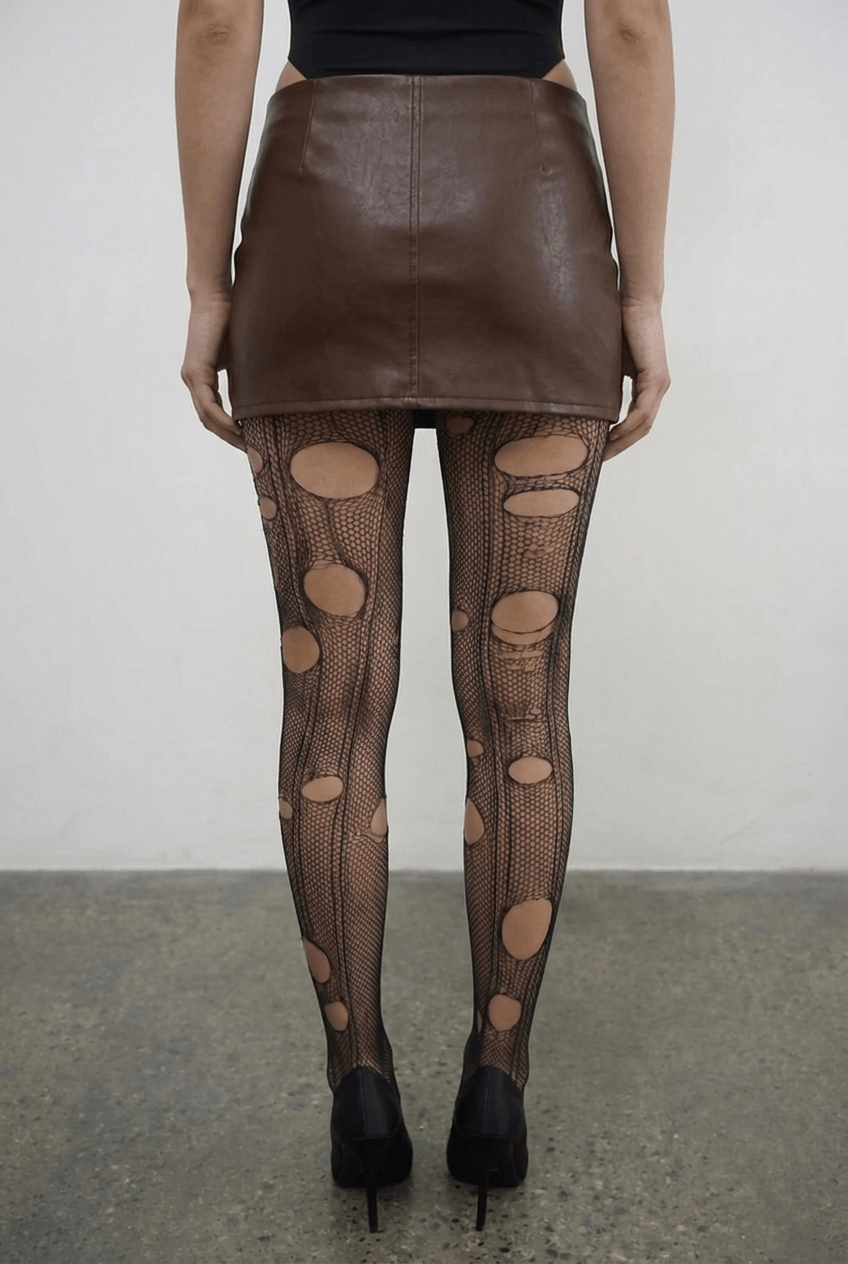 Mocha Anarchy Zip Skort - BEEGLEE