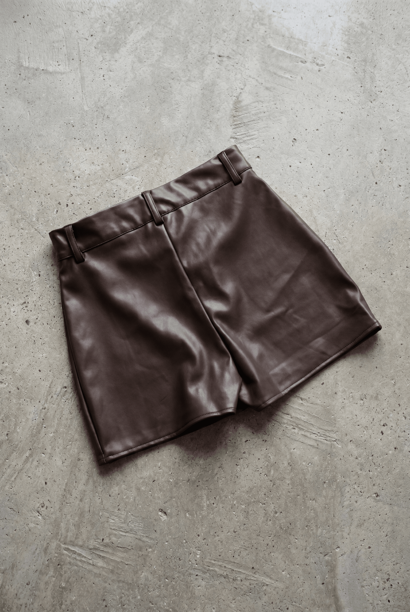 Mocha Core Leather Skort - BEEGLEE