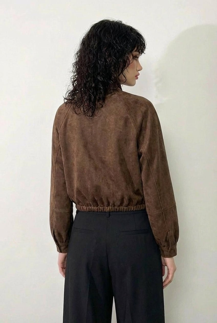 Mocha Suede Naira Jacket - BEEGLEE