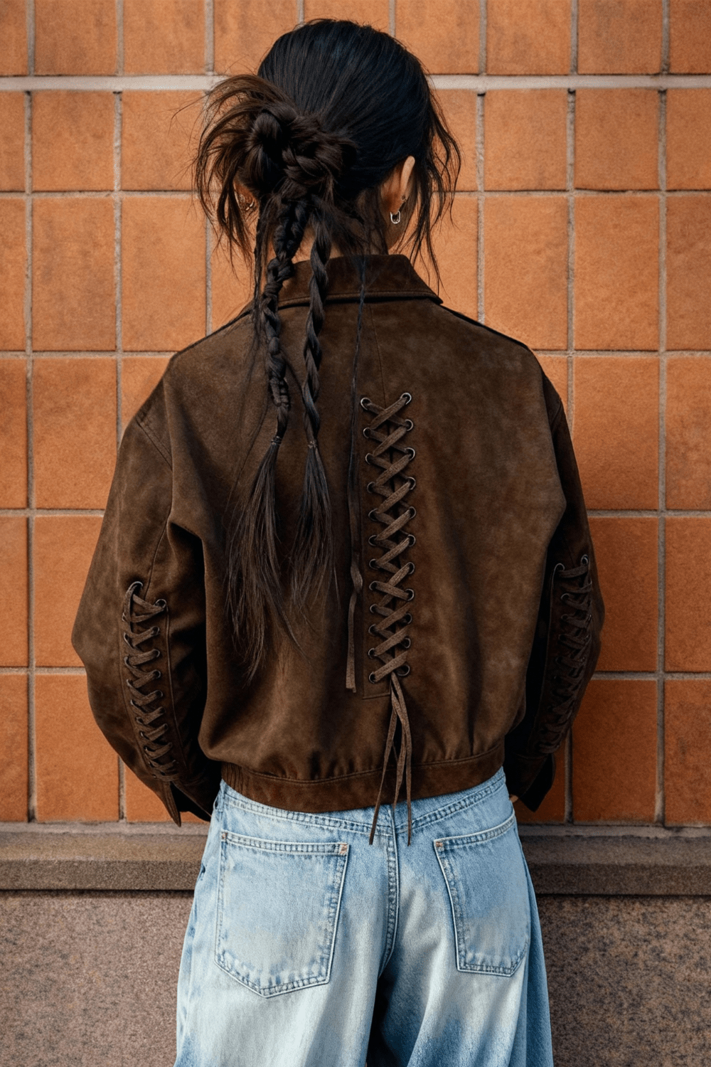 Mocha Yurei suede jacket - BEEGLEE