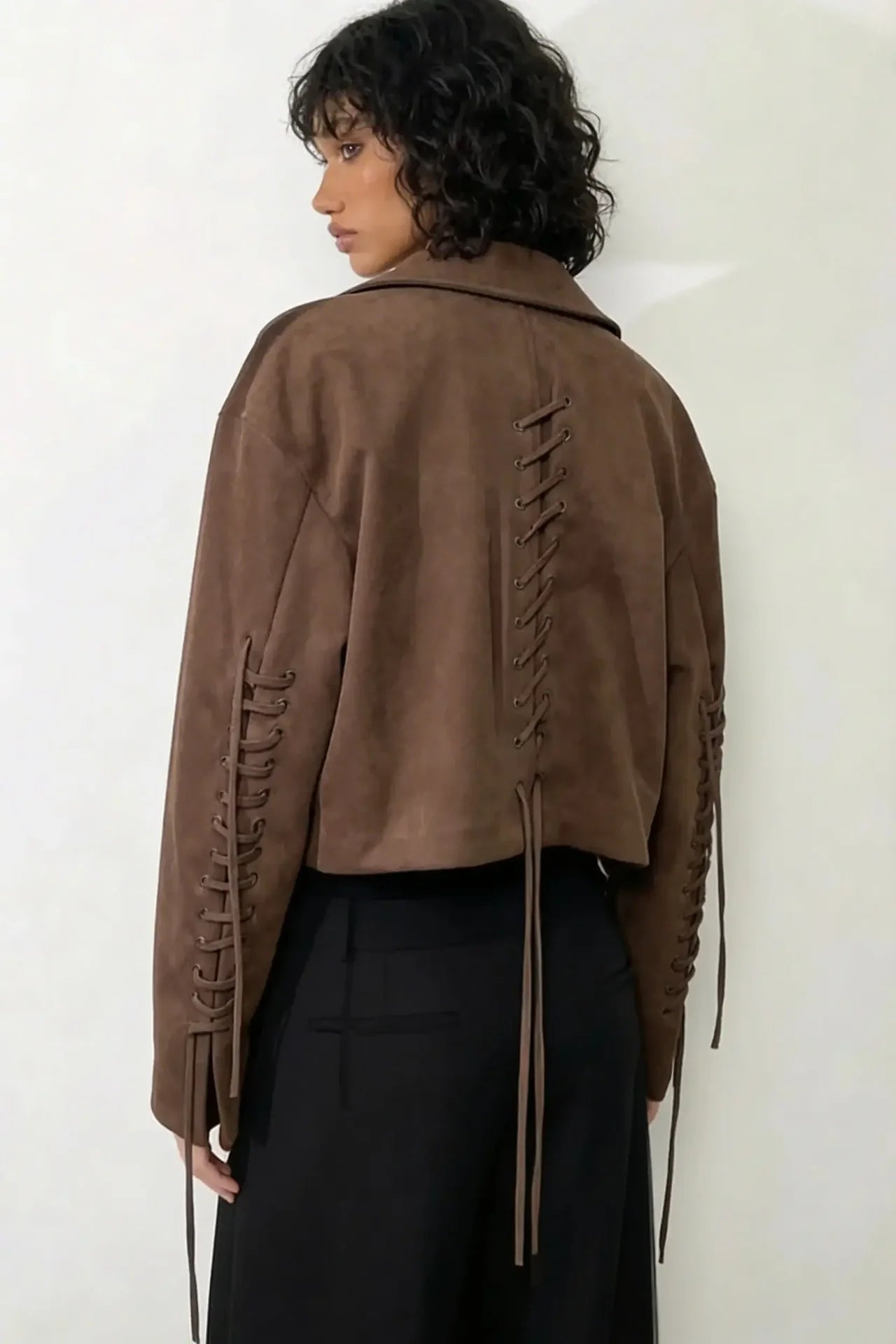 Mocha Yurei Suede Jacket - BEEGLEE