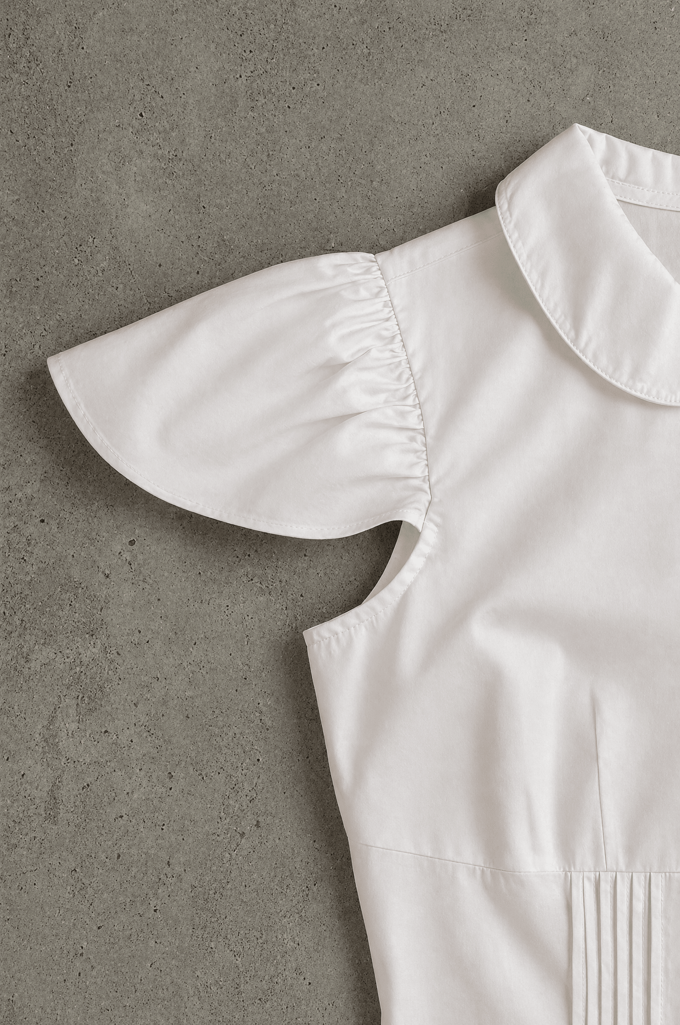 White Blush Collar Shirt - BEEGLEE
