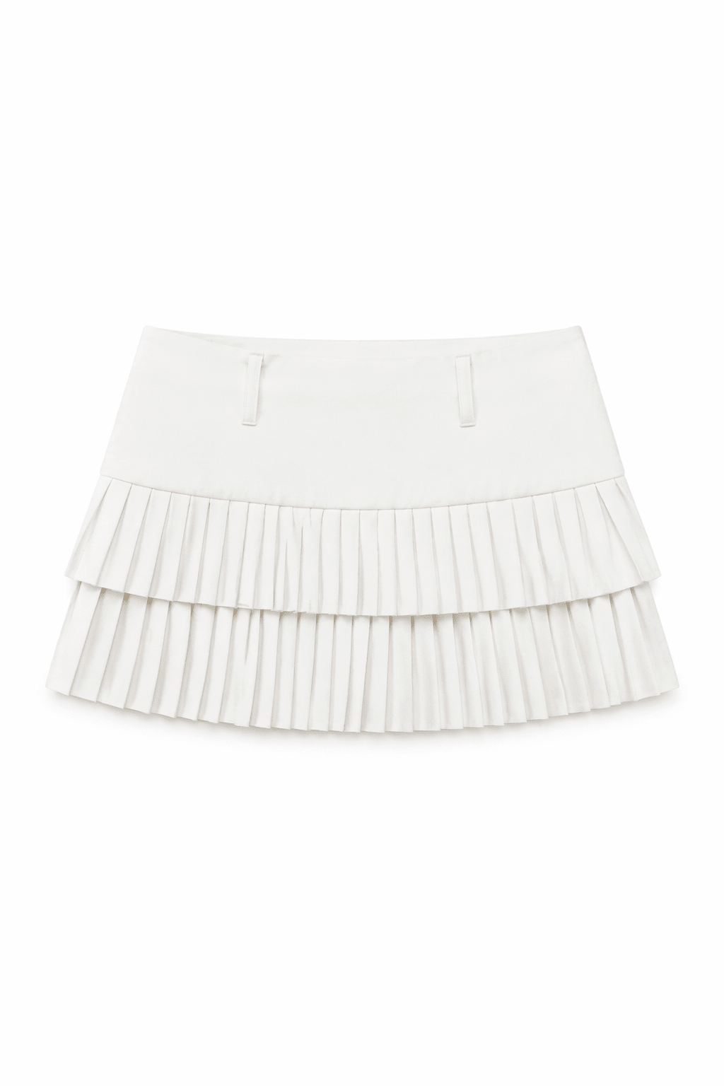 White Chilling Mini Skirt - BEEGLEE