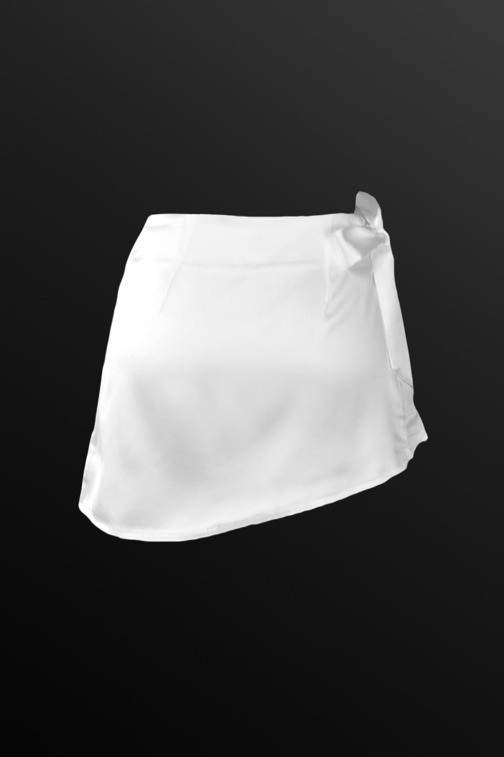 white cowl wrap skirt for women