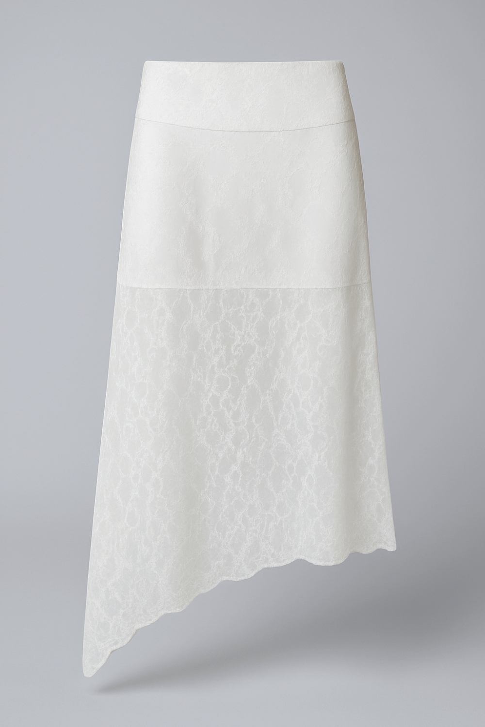White Dove lace asymmetrical skirt - BEEGLEE