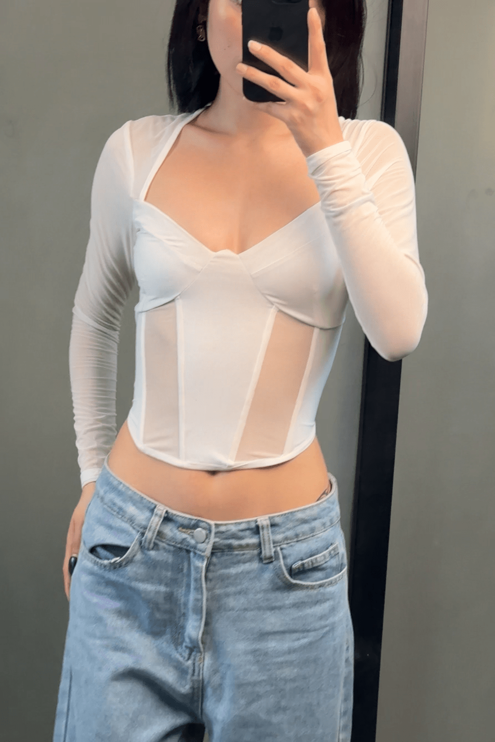 White Drift corset top - BEEGLEE