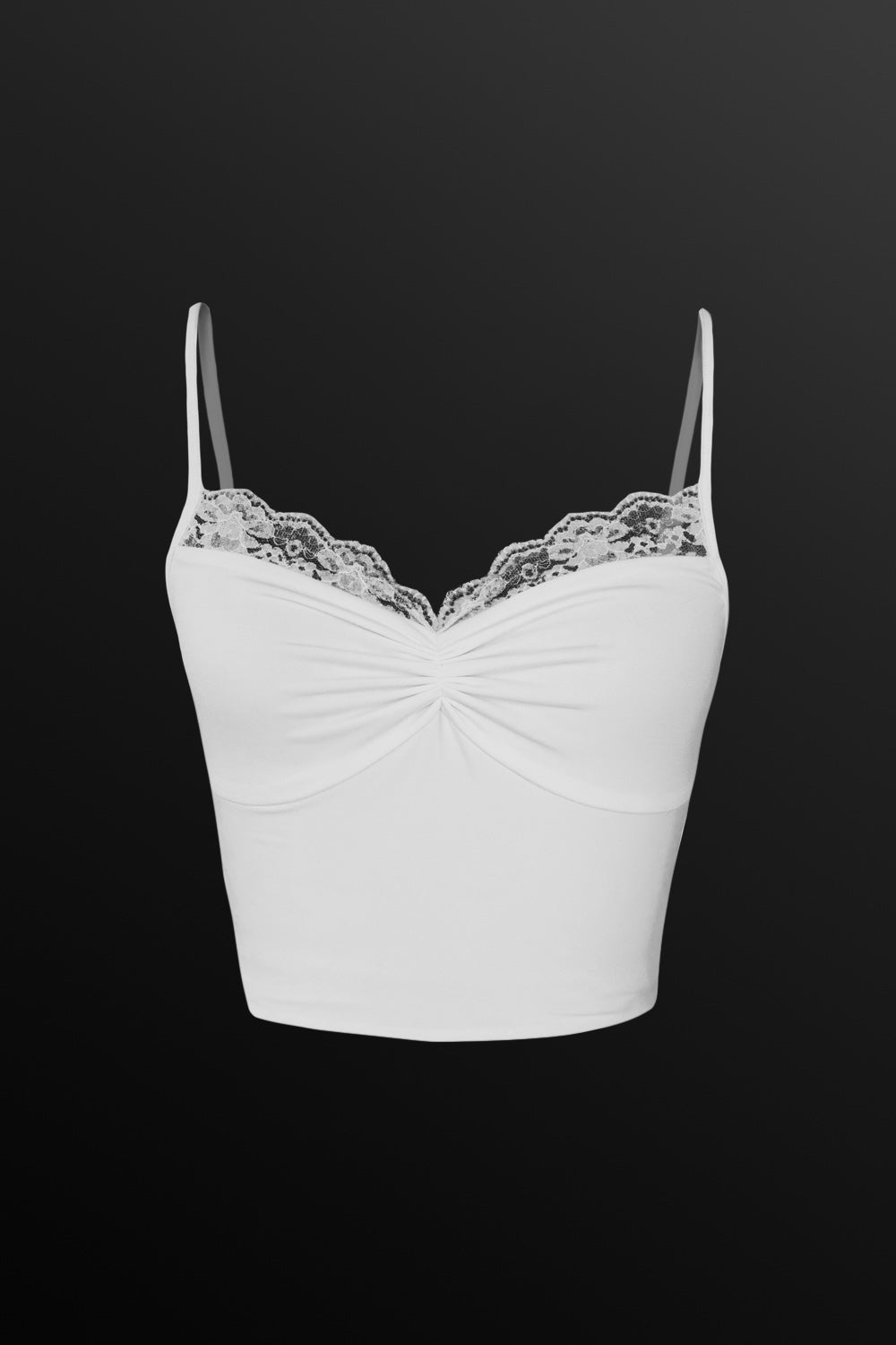 White Gather bust lace top - BEEGLEE