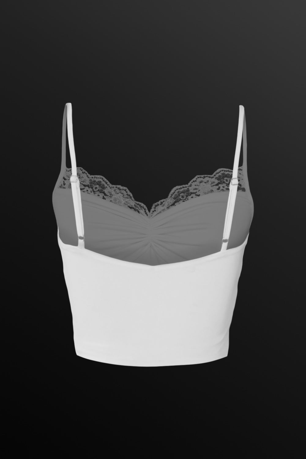 White Gather bust lace top - BEEGLEE