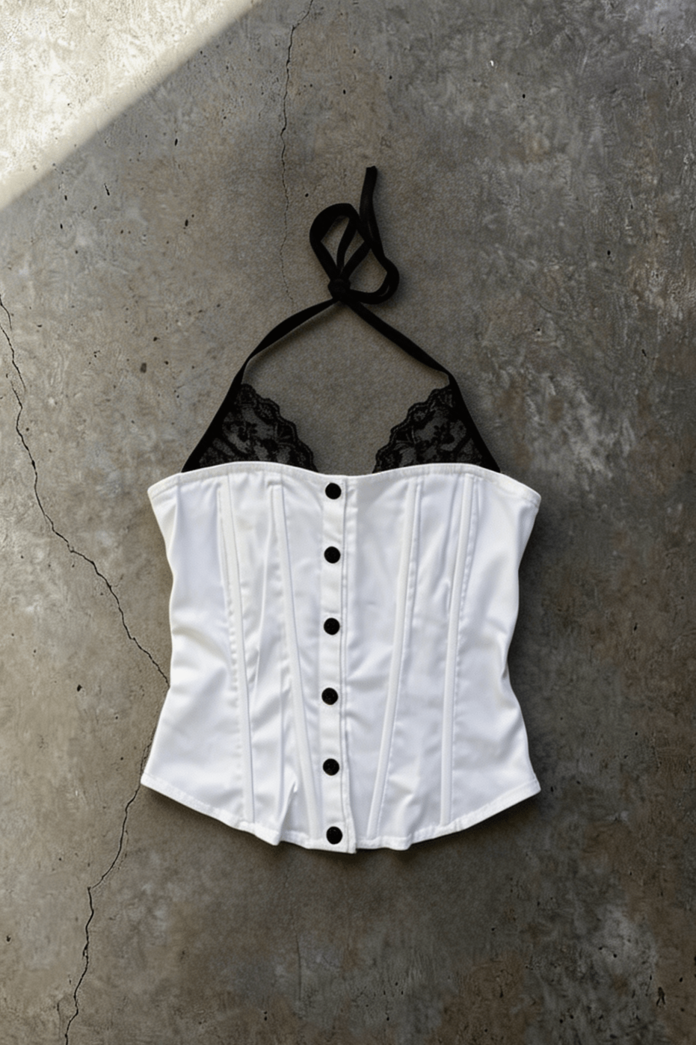 White Ironclad Corset - BEEGLEE