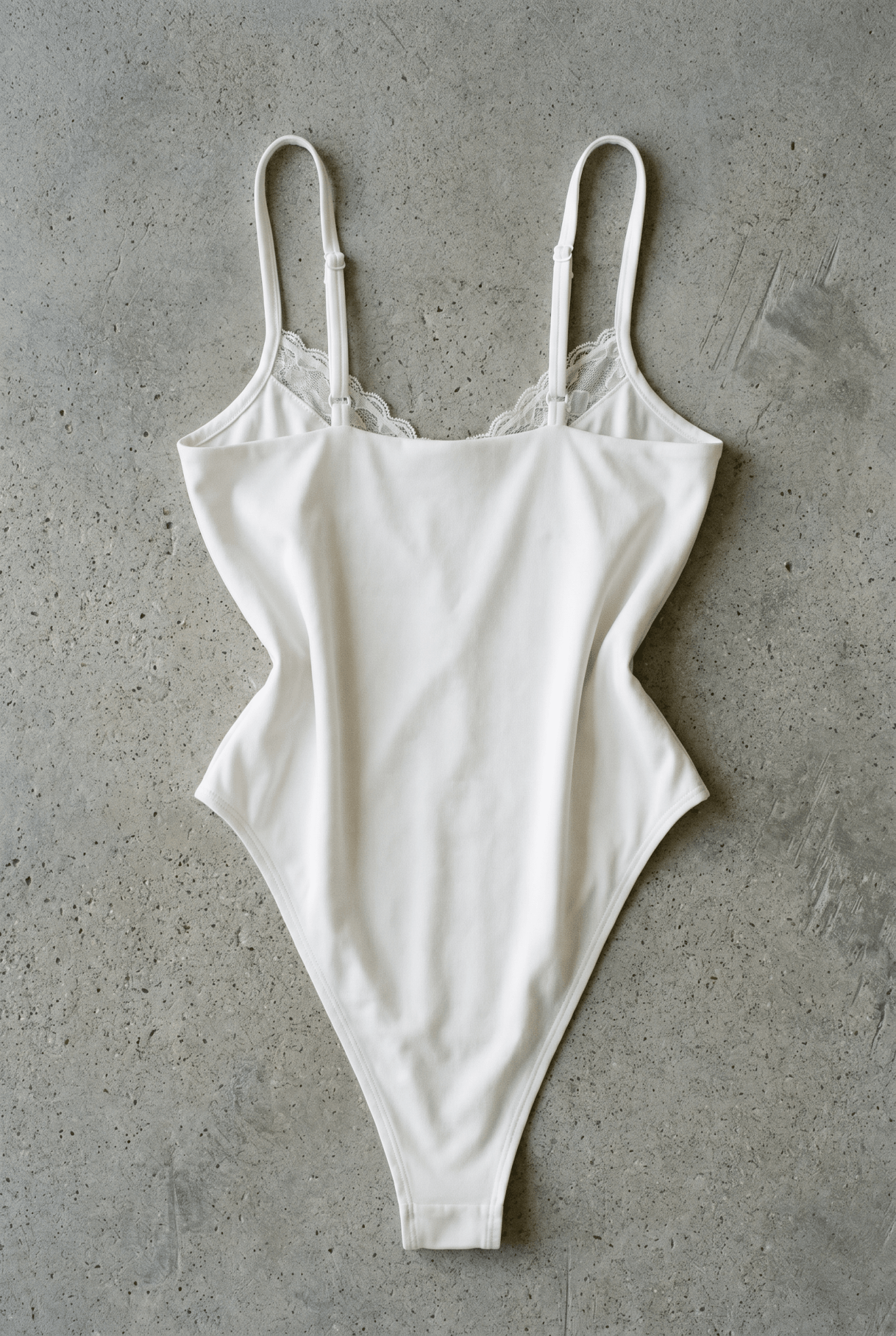 White Laced - Up Bodysuit - BEEGLEE
