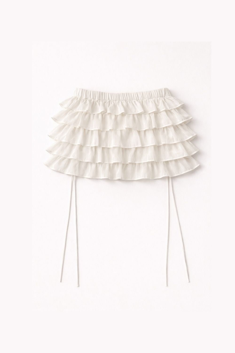 White Opera ruffle skort with lace - BEEGLEE