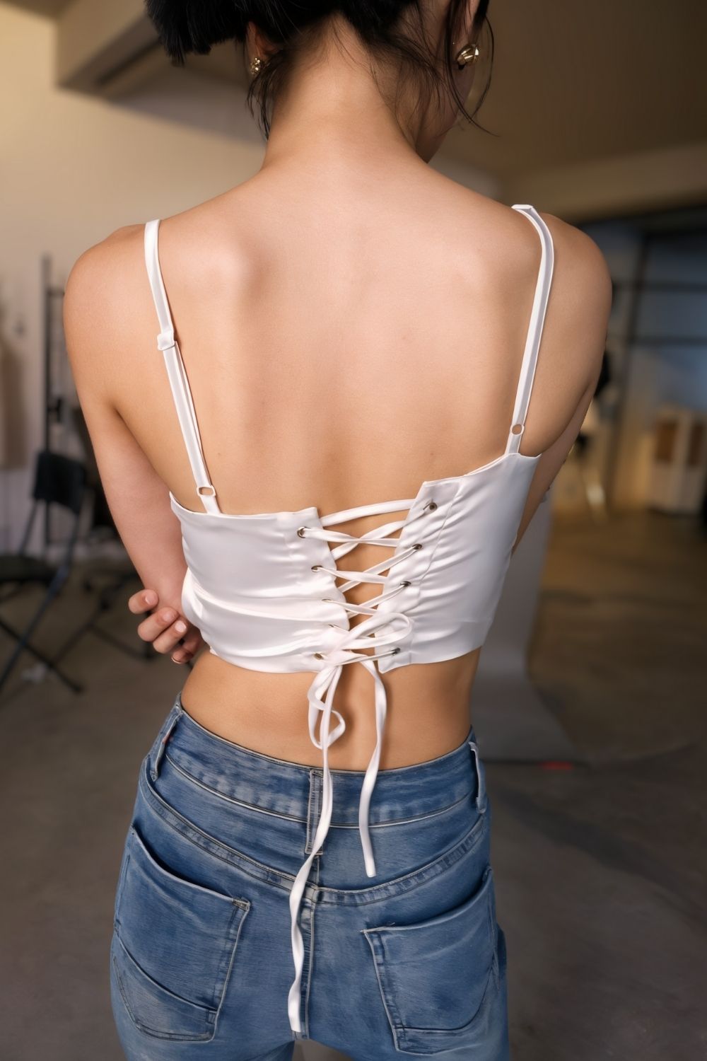 White Ophelia Lace corset - BEEGLEE