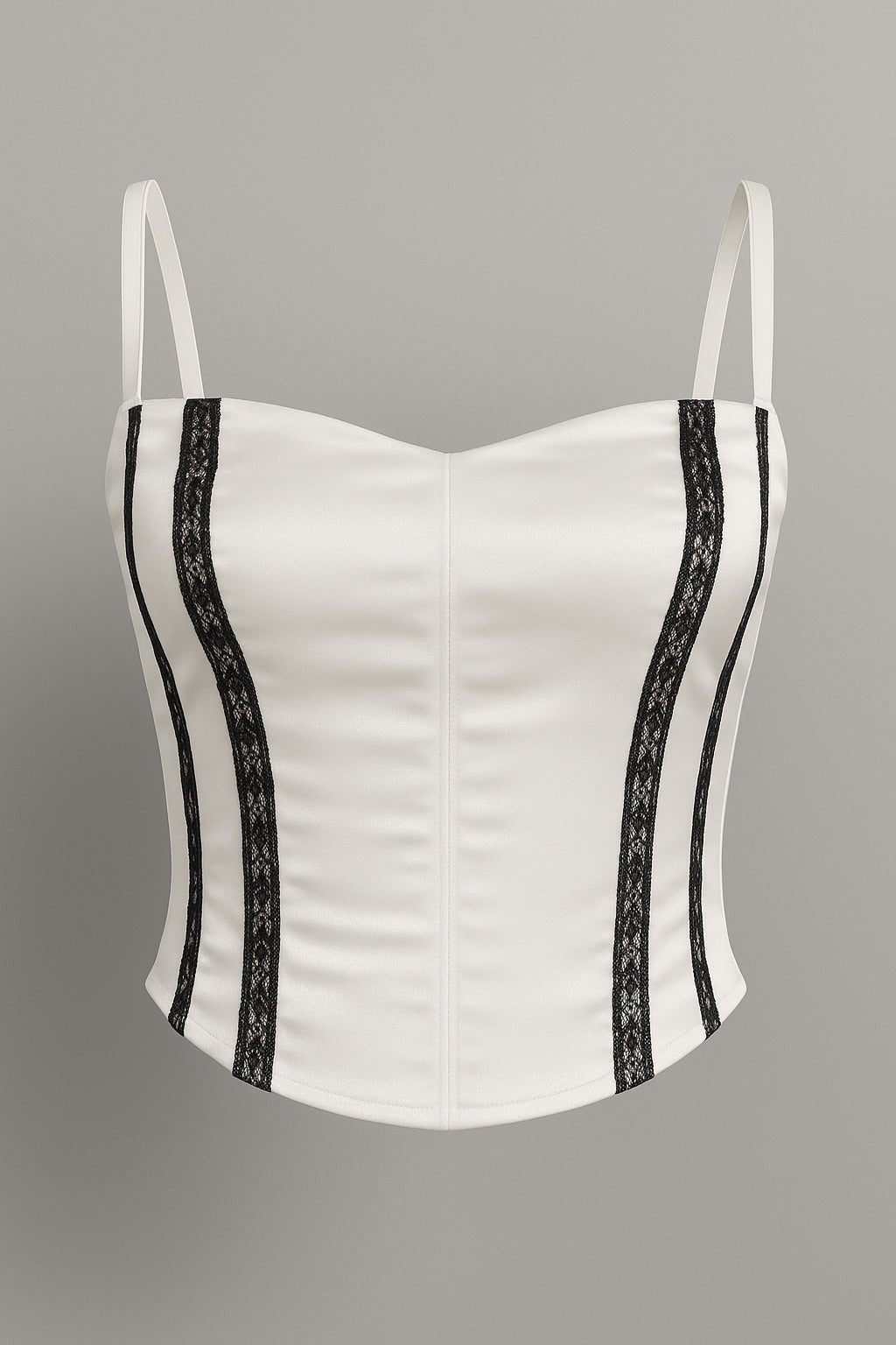 White Pearl Tie up corset - BEEGLEE