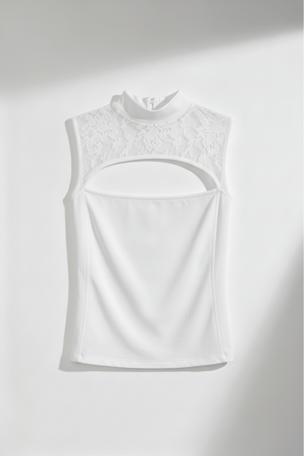 White Reversible Veil Top - BEEGLEE