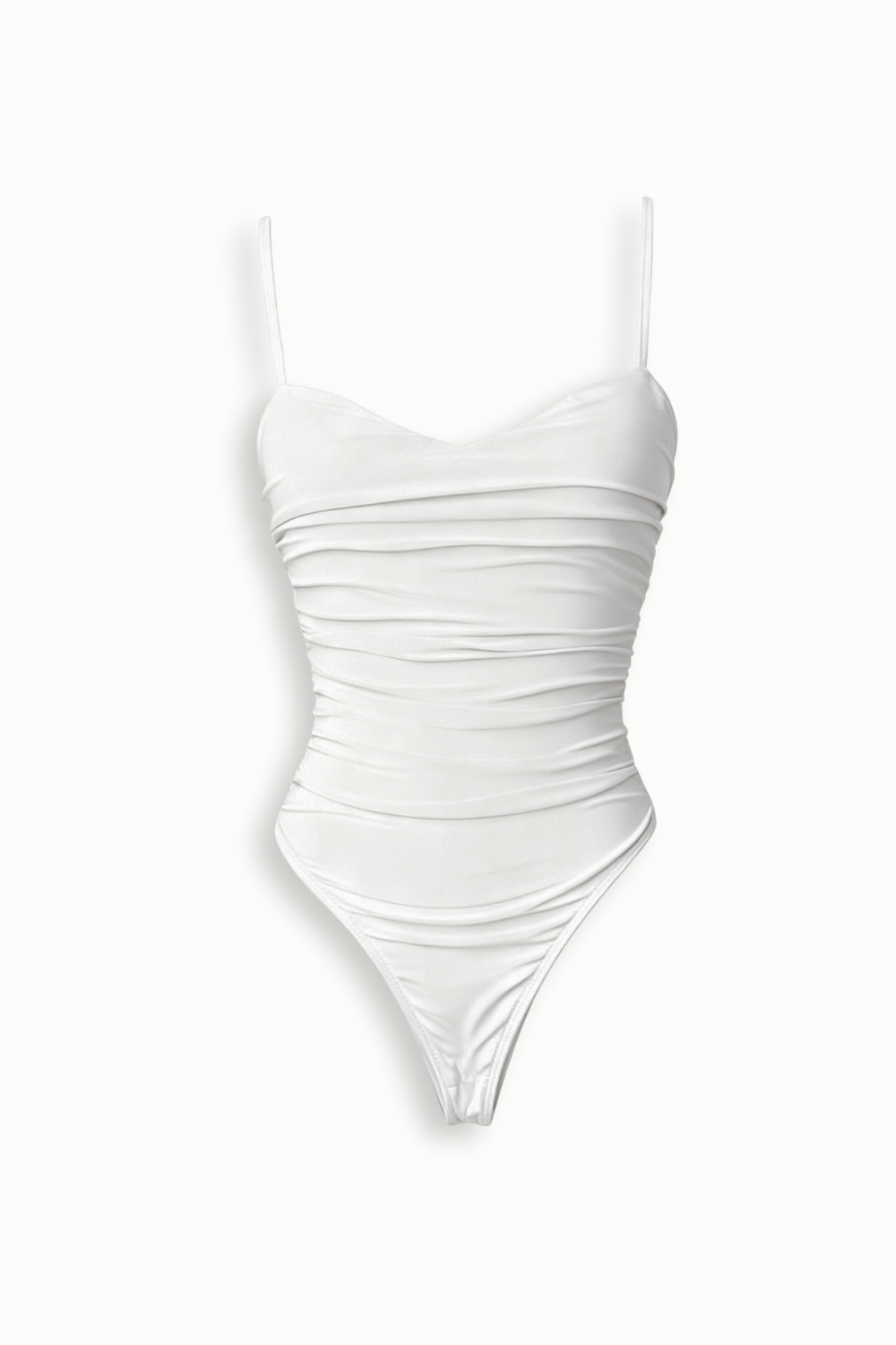 White scrunch bodysuit - BEEGLEE