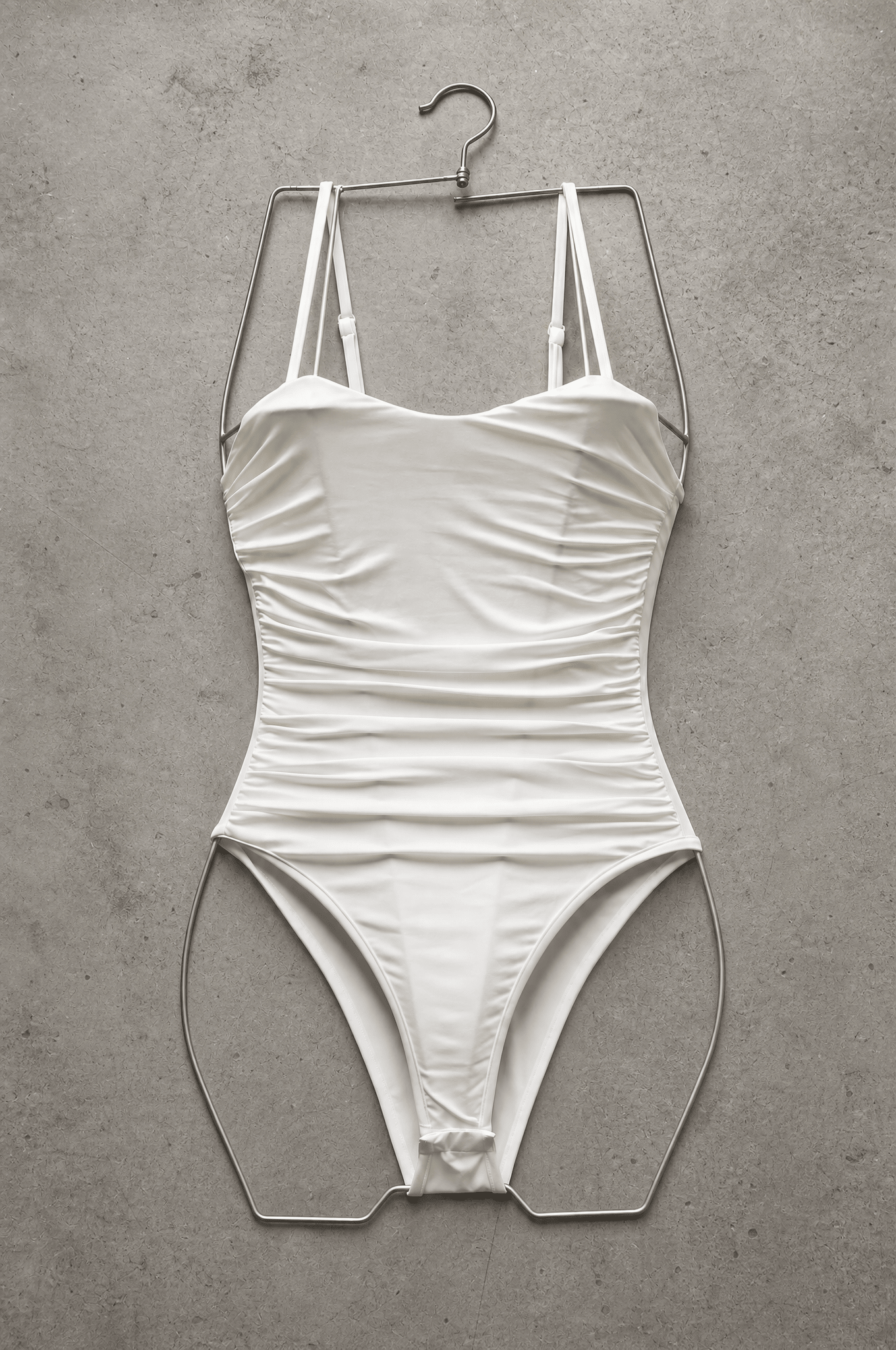 White Scrunch Bodysuit - BEEGLEE