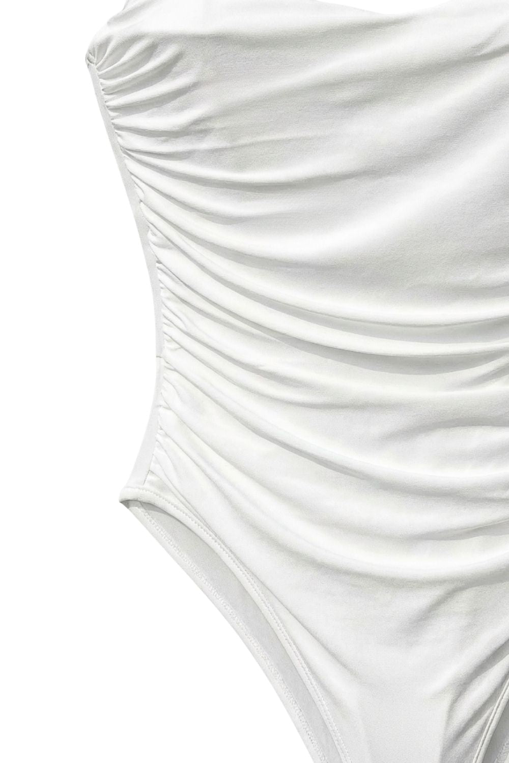 White scrunch bodysuit - BEEGLEE