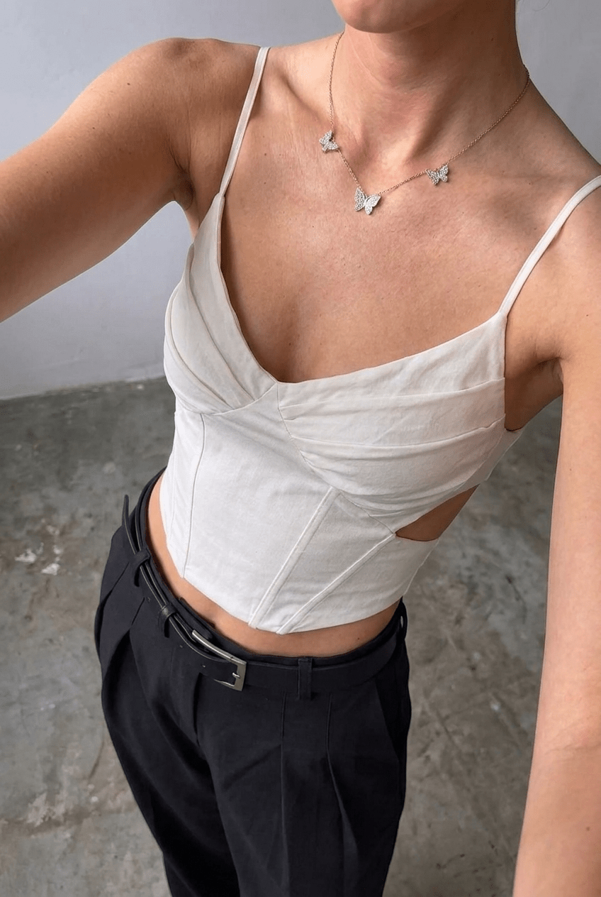 White Selene Corset - BEEGLEE