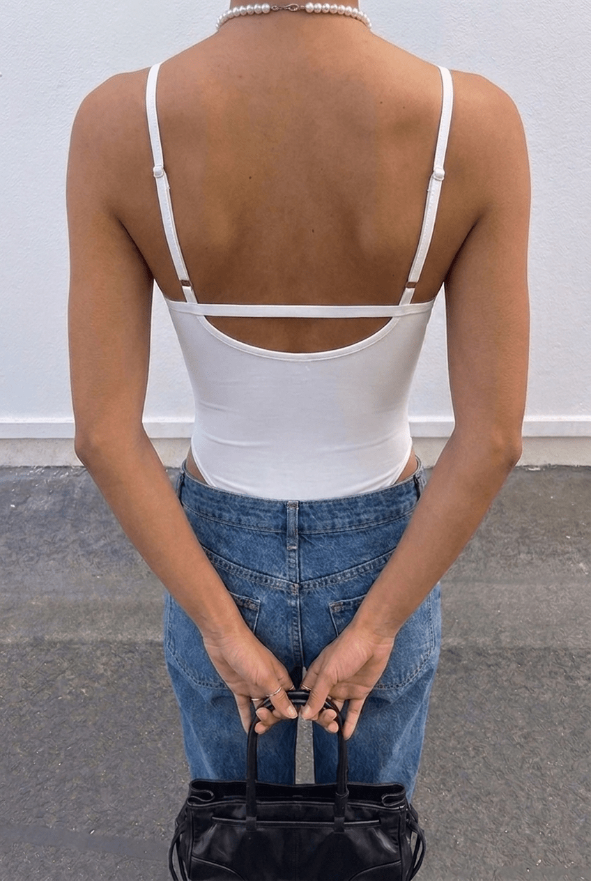 White Sierra Mesh Bodysuit - BEEGLEE