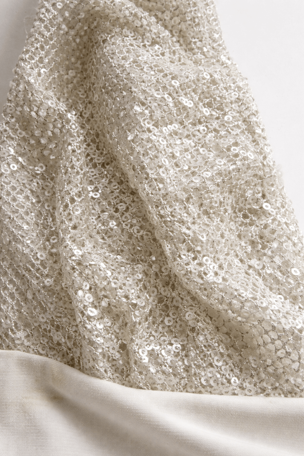 White Veil Sequin Top - BEEGLEE