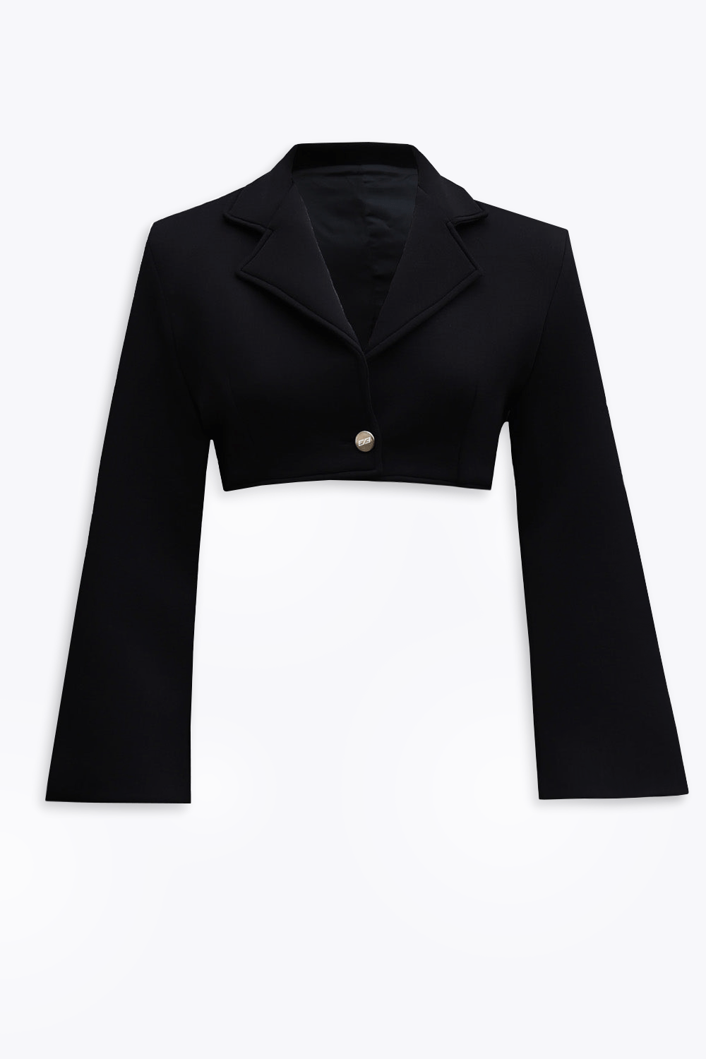 Black Blockframe Cropped Blazer - BEEGLEE